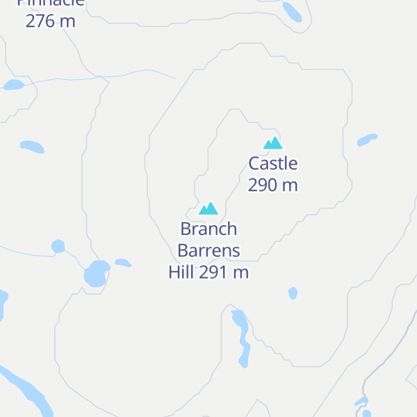Map of Branch Barrens Hill
