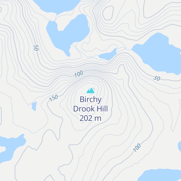 Map of Birchy Drook Hill