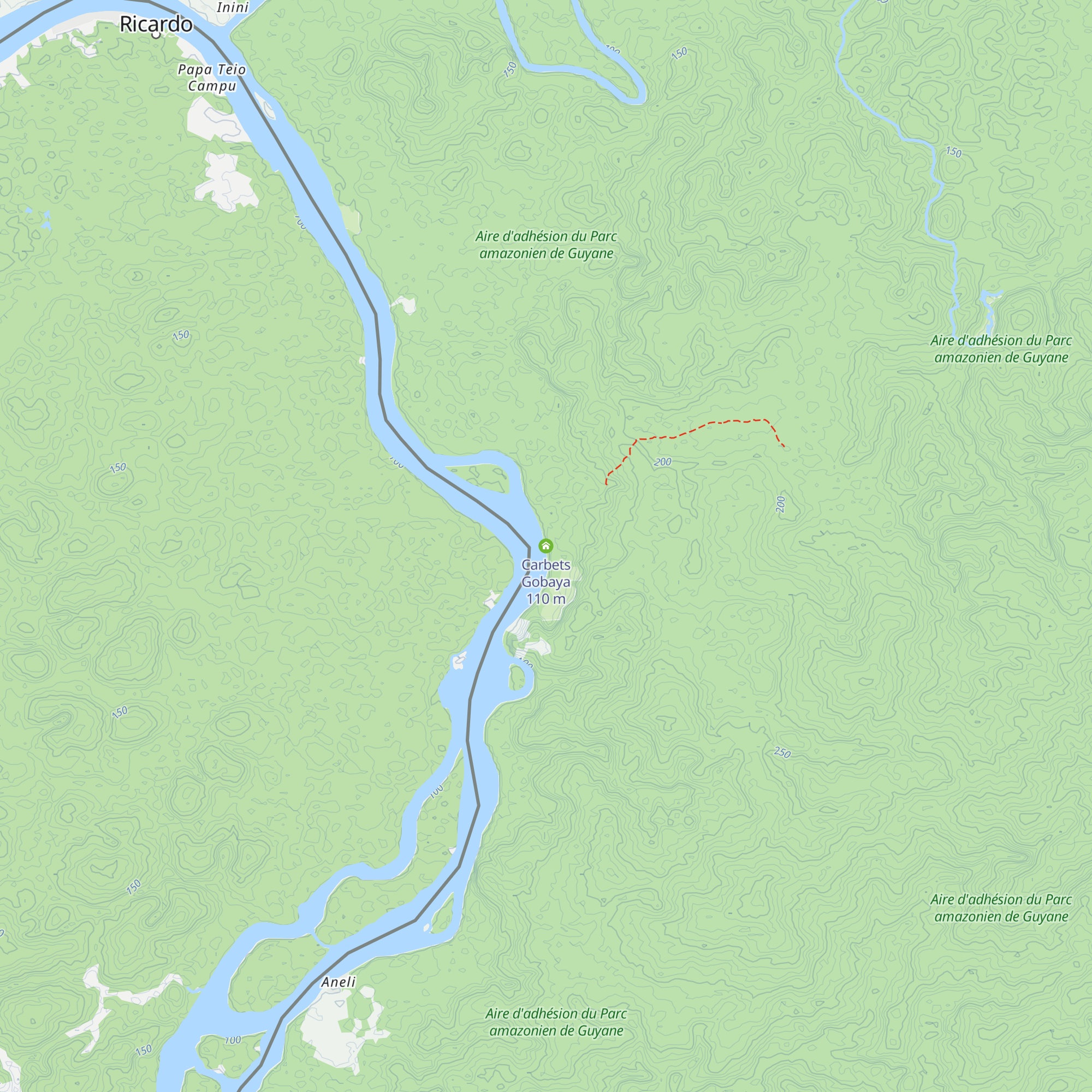 Carbets Gobaya map