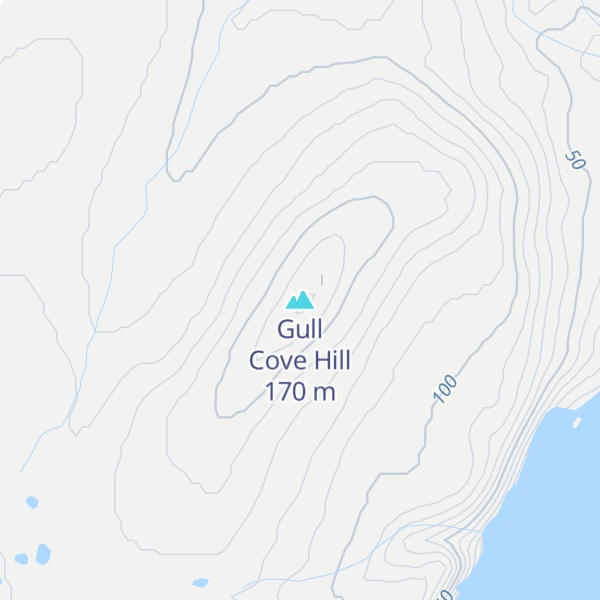 Map of Gull Cove Hill