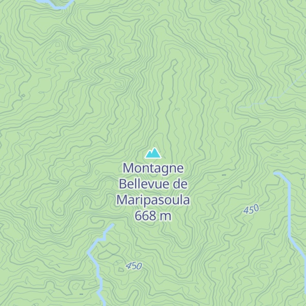 Map of Montagne Bellevue de Maripasoula