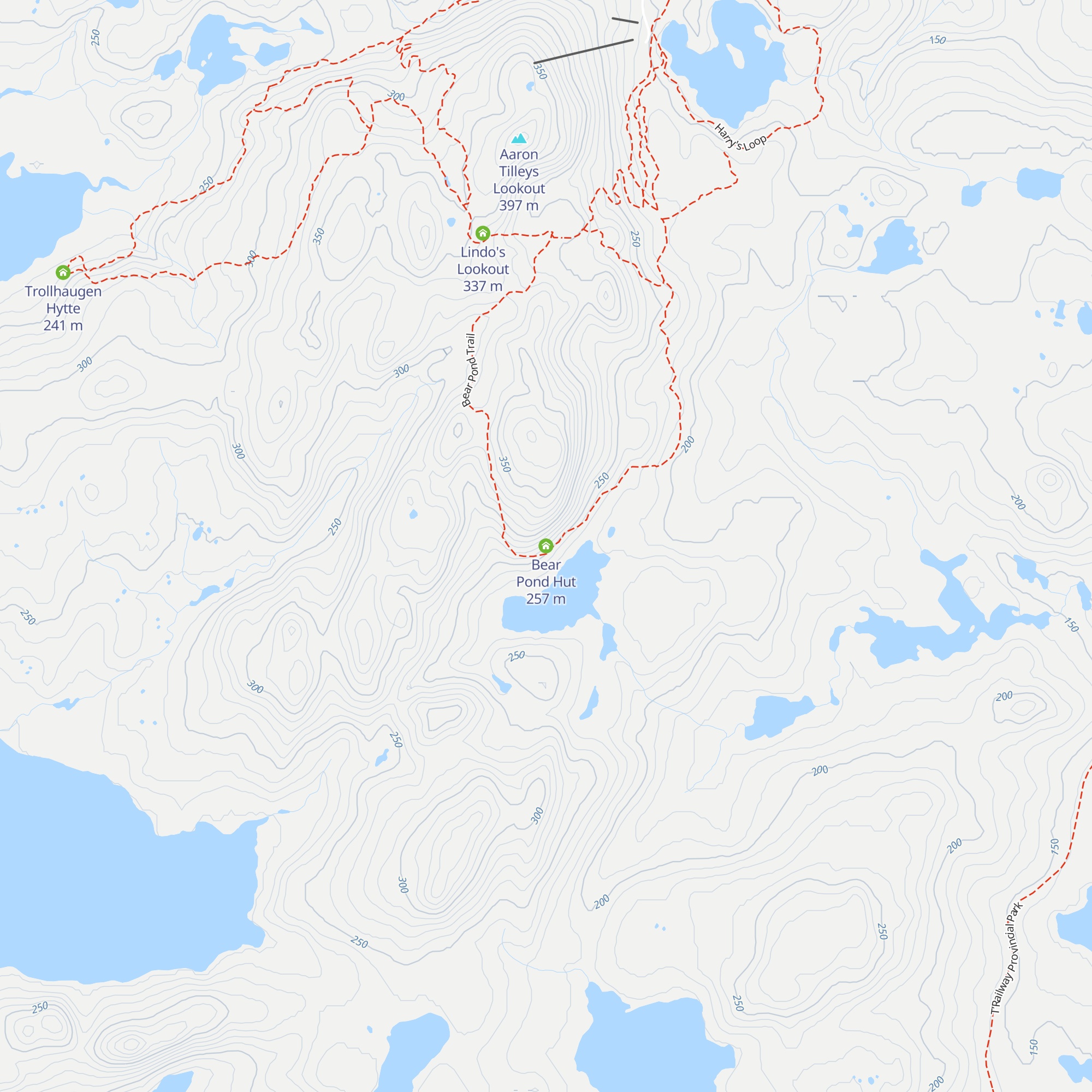 Bear Pond Hut map