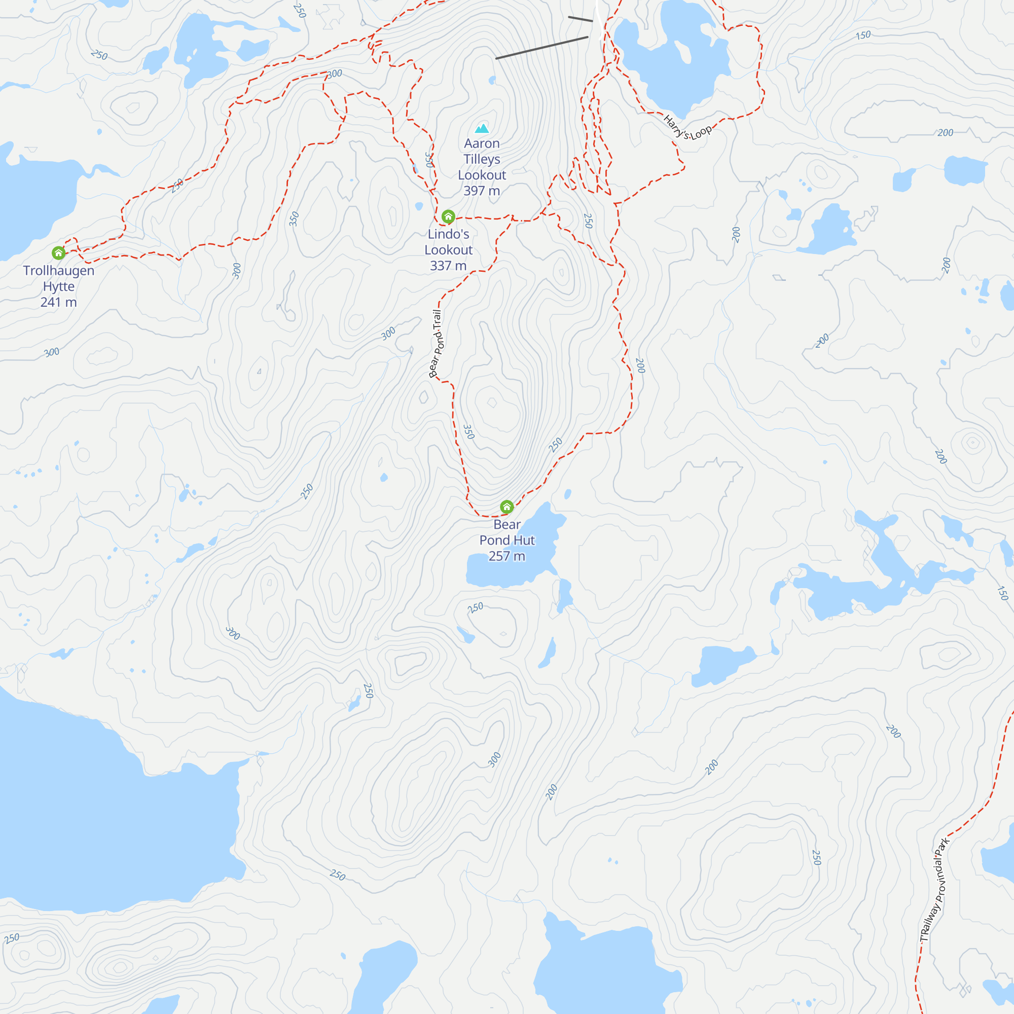 Bear Pond Hut map