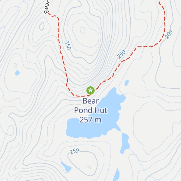 Map of Bear Pond Hut