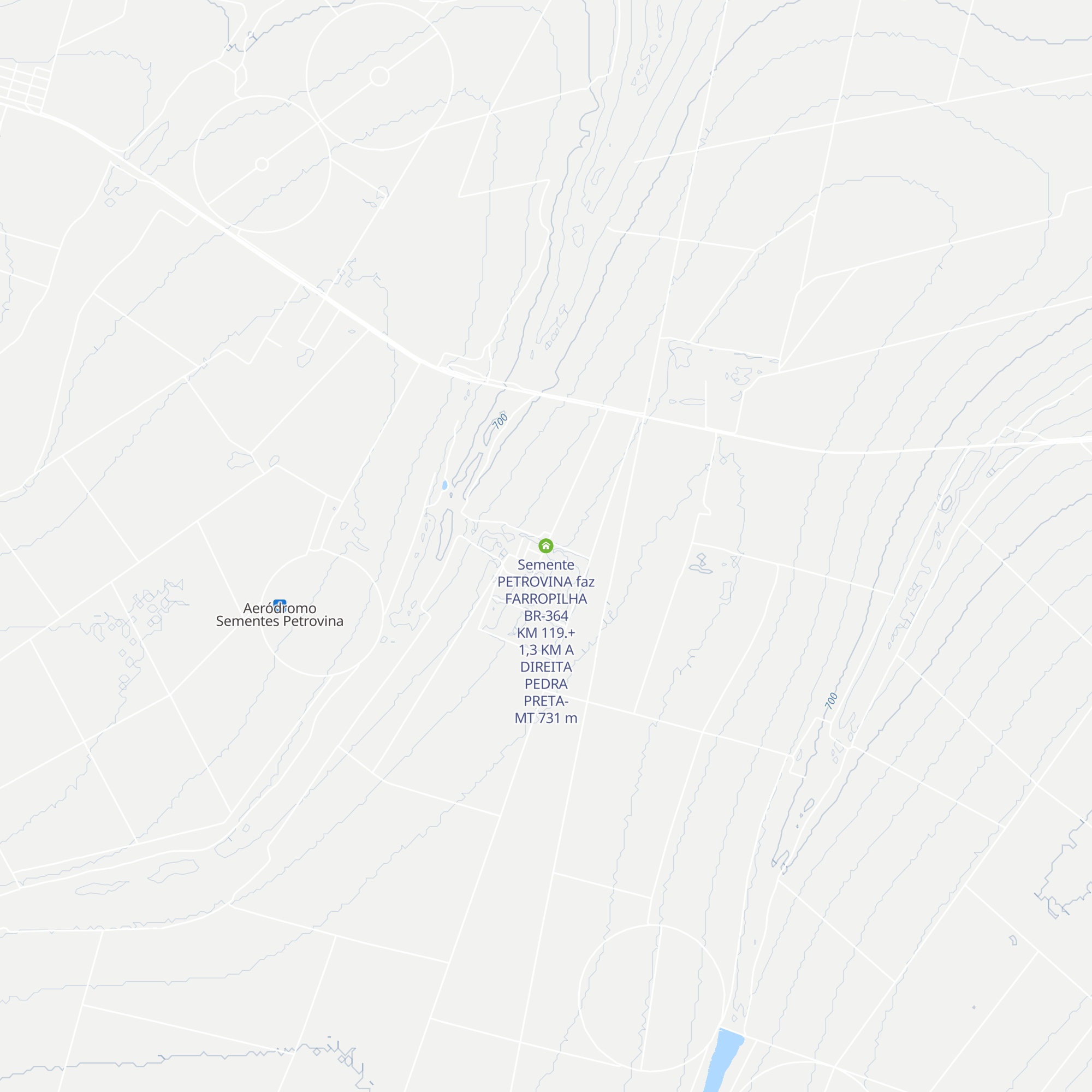 Semente PETROVINA faz FARROPILHA BR-364 KM 119.+1,3 KM A DIREITA PEDRA PRETA-MT map