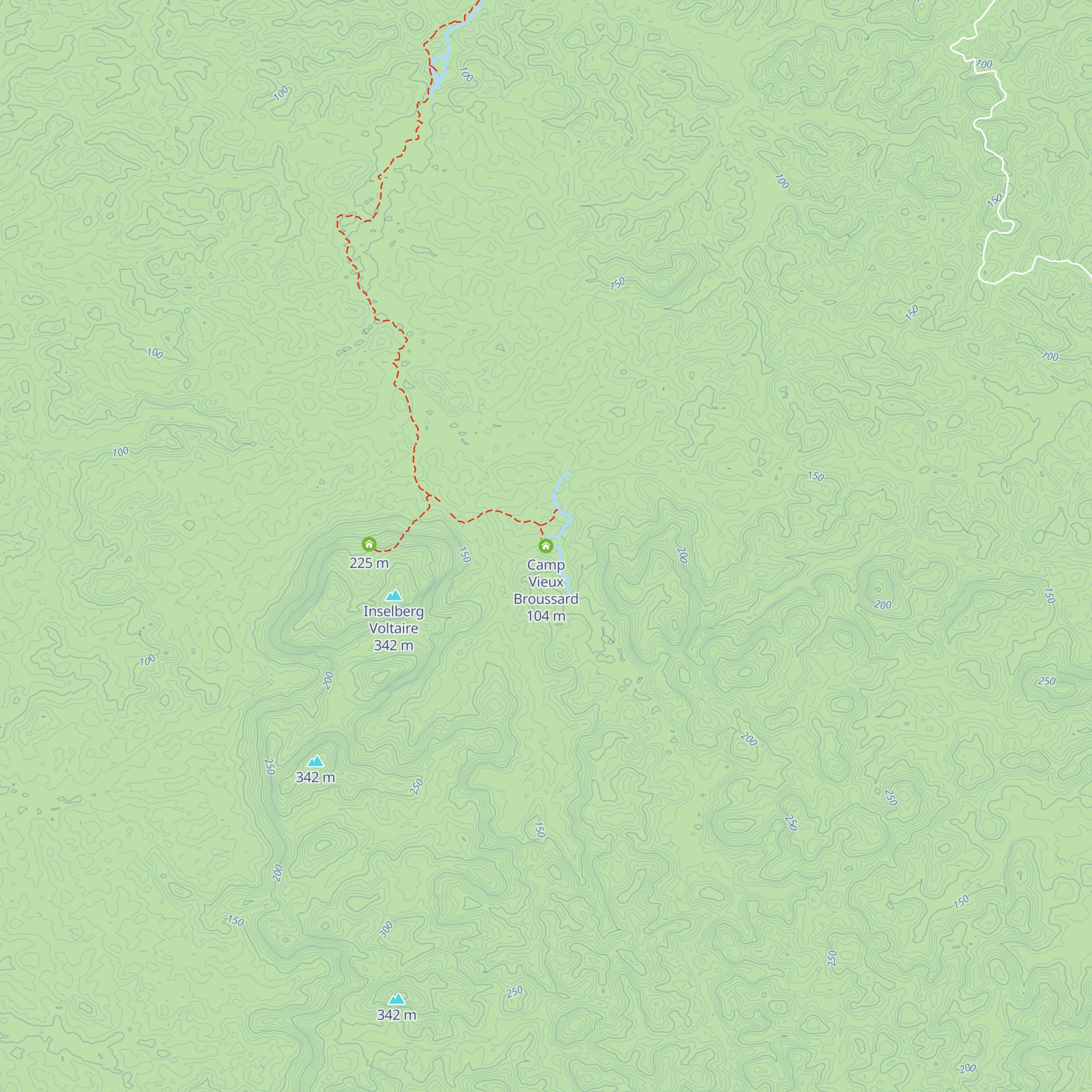 Camp Vieux Broussard map