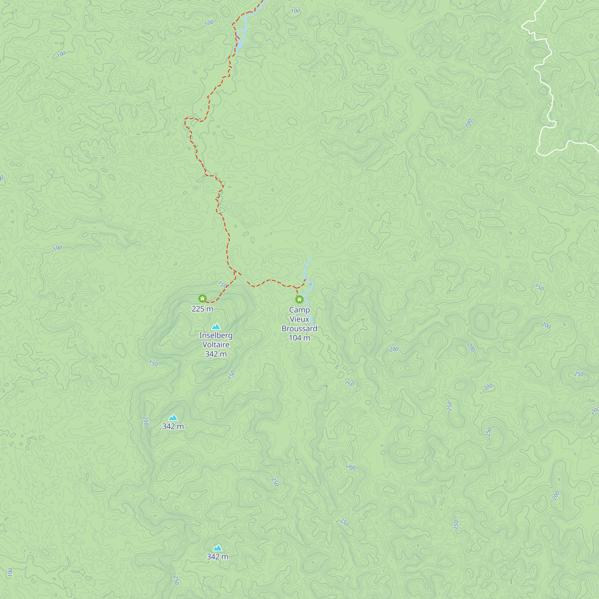 Camp Vieux Broussard map