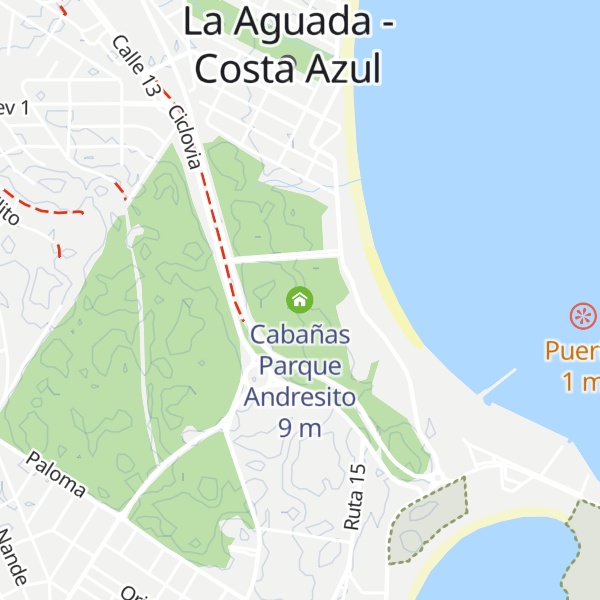 Map of Cabañas Parque Andresito