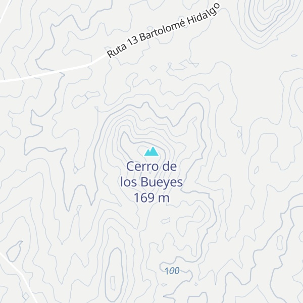 Map of Cerro de los Bueyes