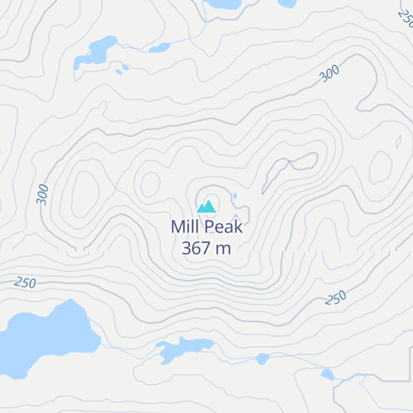 Map of Mill Peak