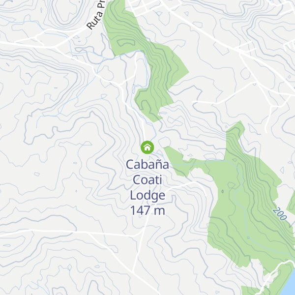 Map of Cabaña Coati Lodge