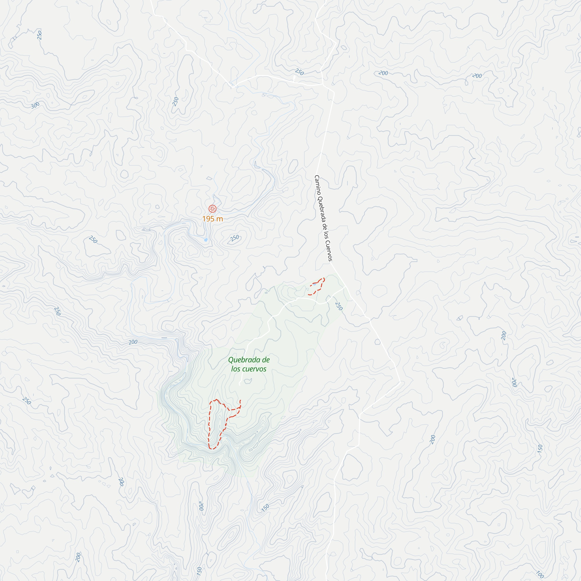 Cabaña de Quebrada de los Quervos map