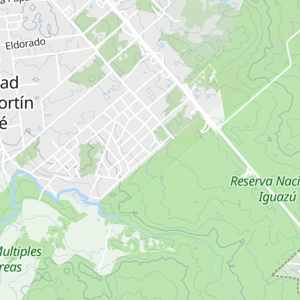 Map of Cabañas Kurupi