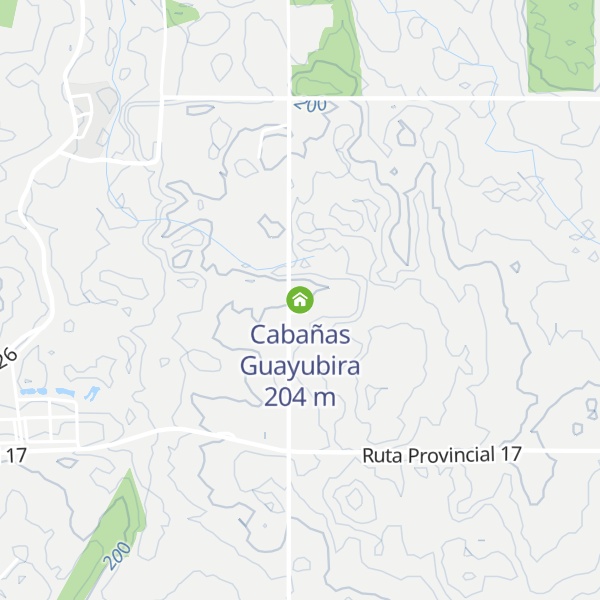 Map of Cabañas Guayubira