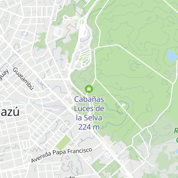 Map of Cabañas Luces de la Selva