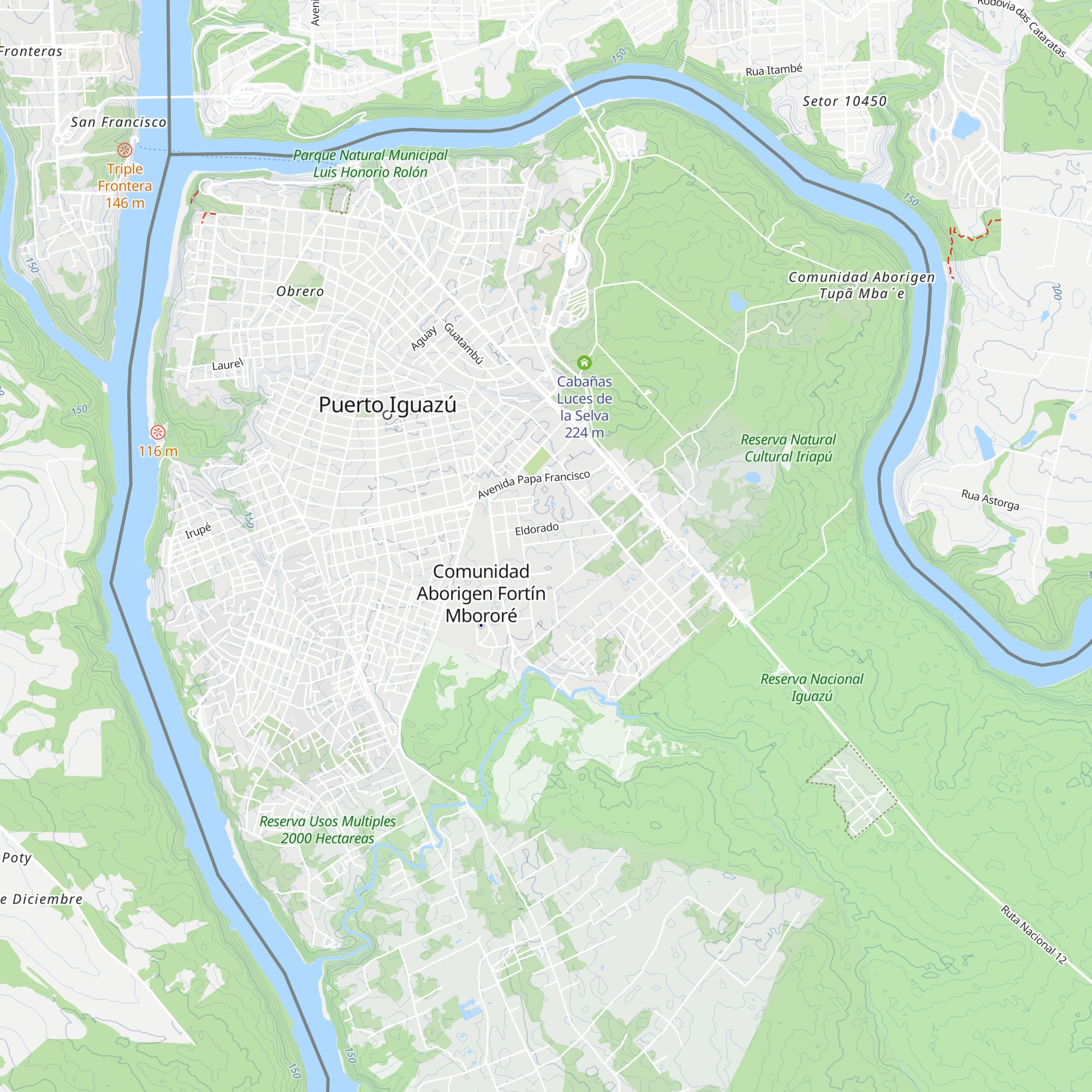 Cabañas María Belén map
