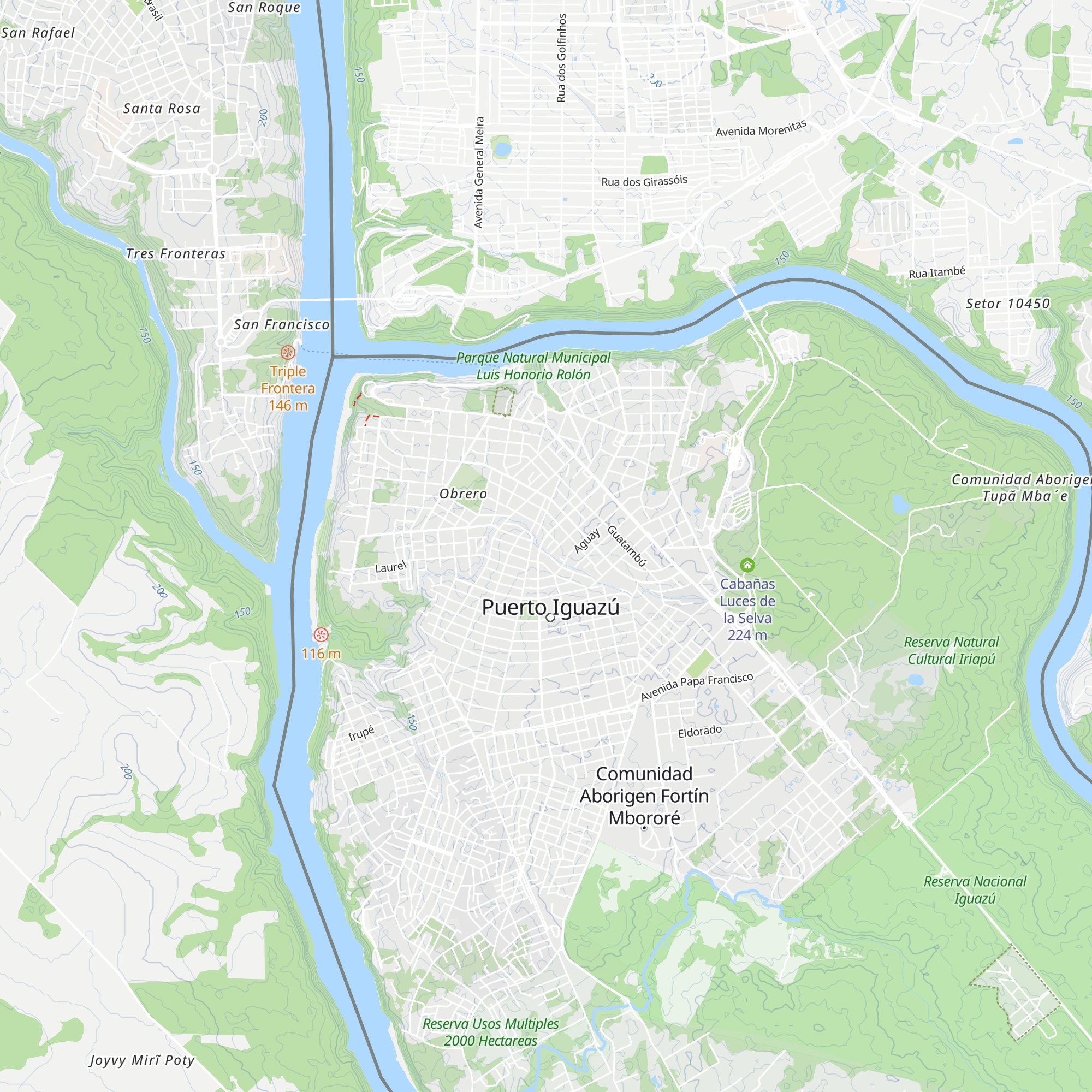 Cabaña OMA Iguazú map