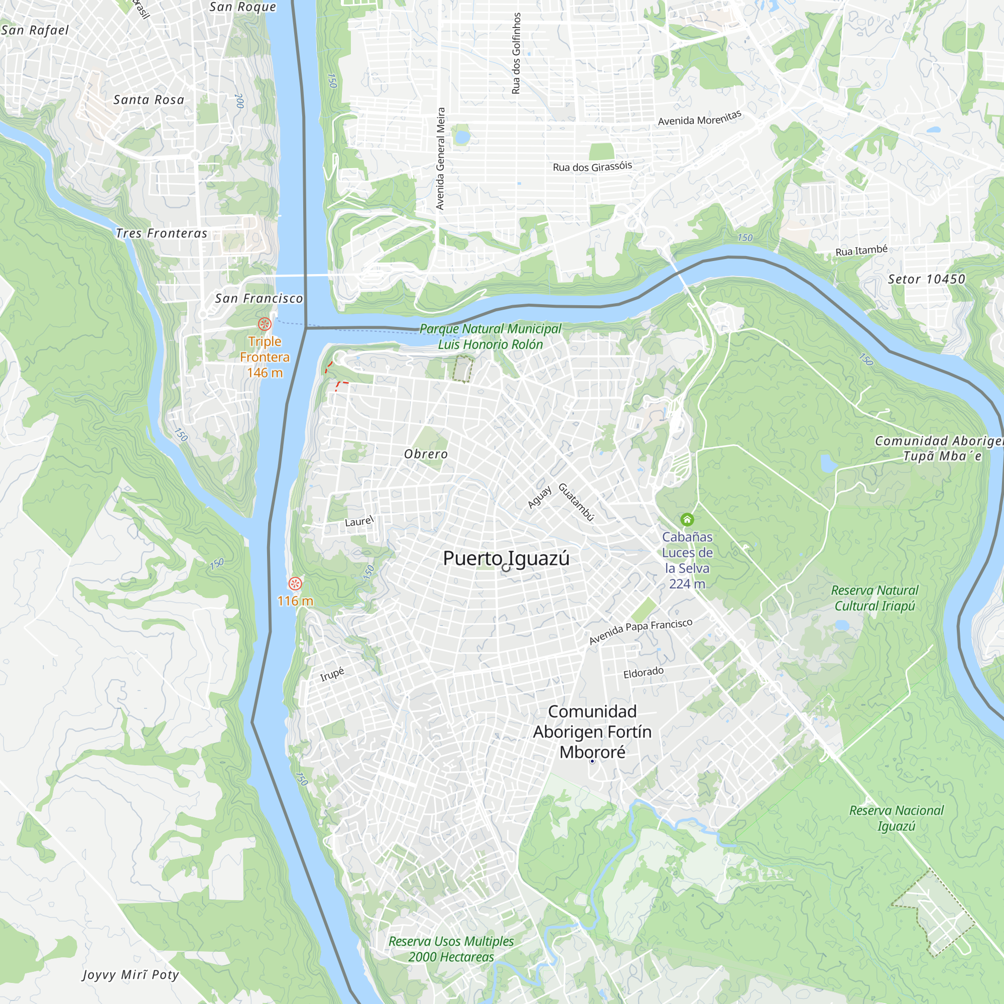 Cabaña OMA Iguazú map