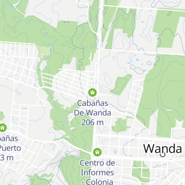 Map of Cabañas De Wanda