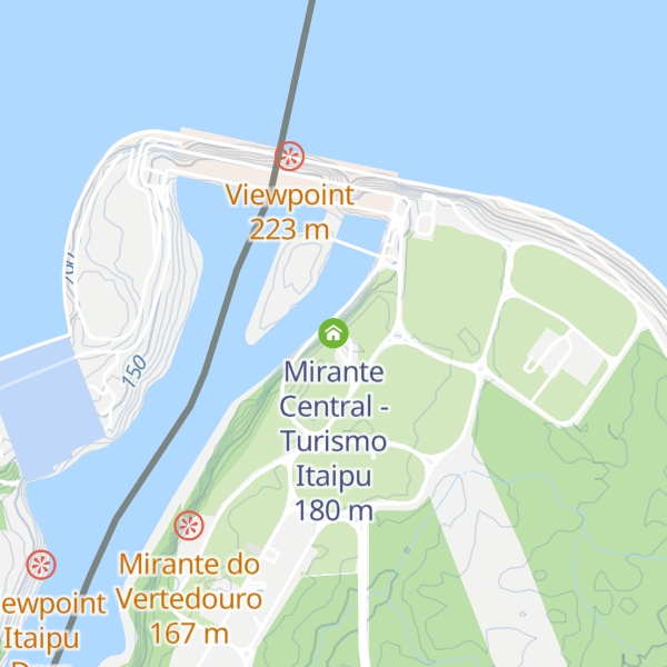 Map of Mirante Central - Turismo Itaipu