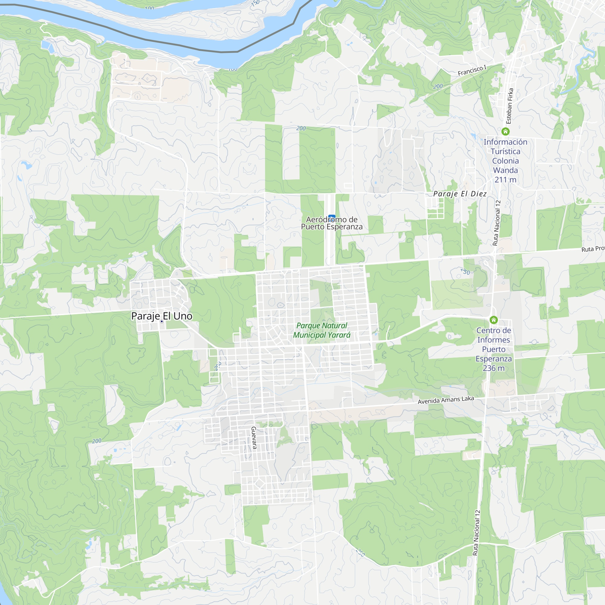 Cabañas Ybype map