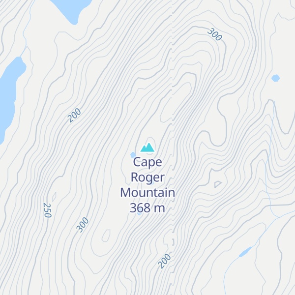 Map of Cape Roger Mountain