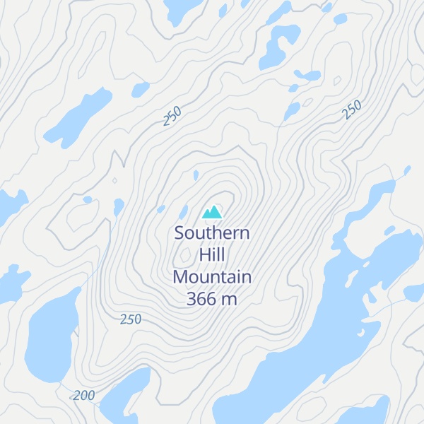 Map of Southern Hill Mountain