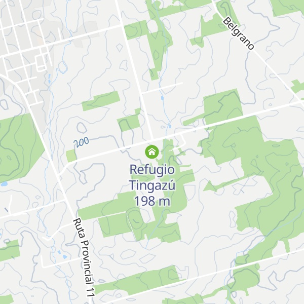 Map of Refugio Tingazú