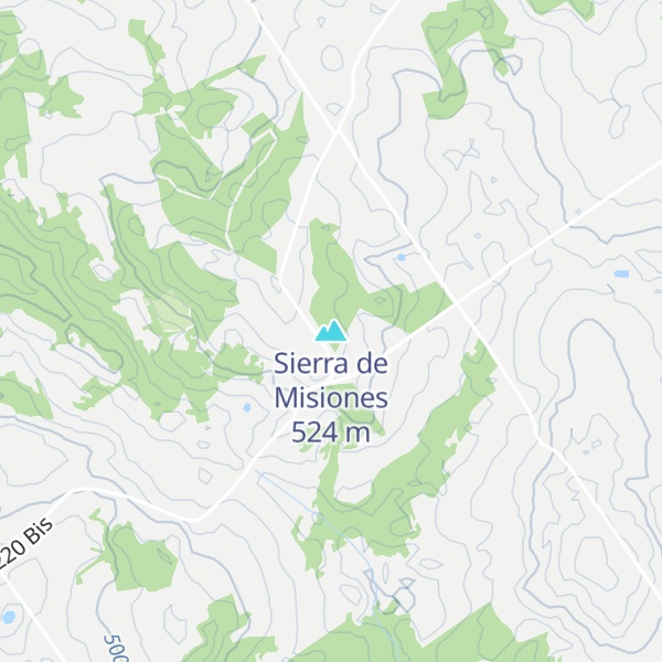 Map of Sierra de Misiones
