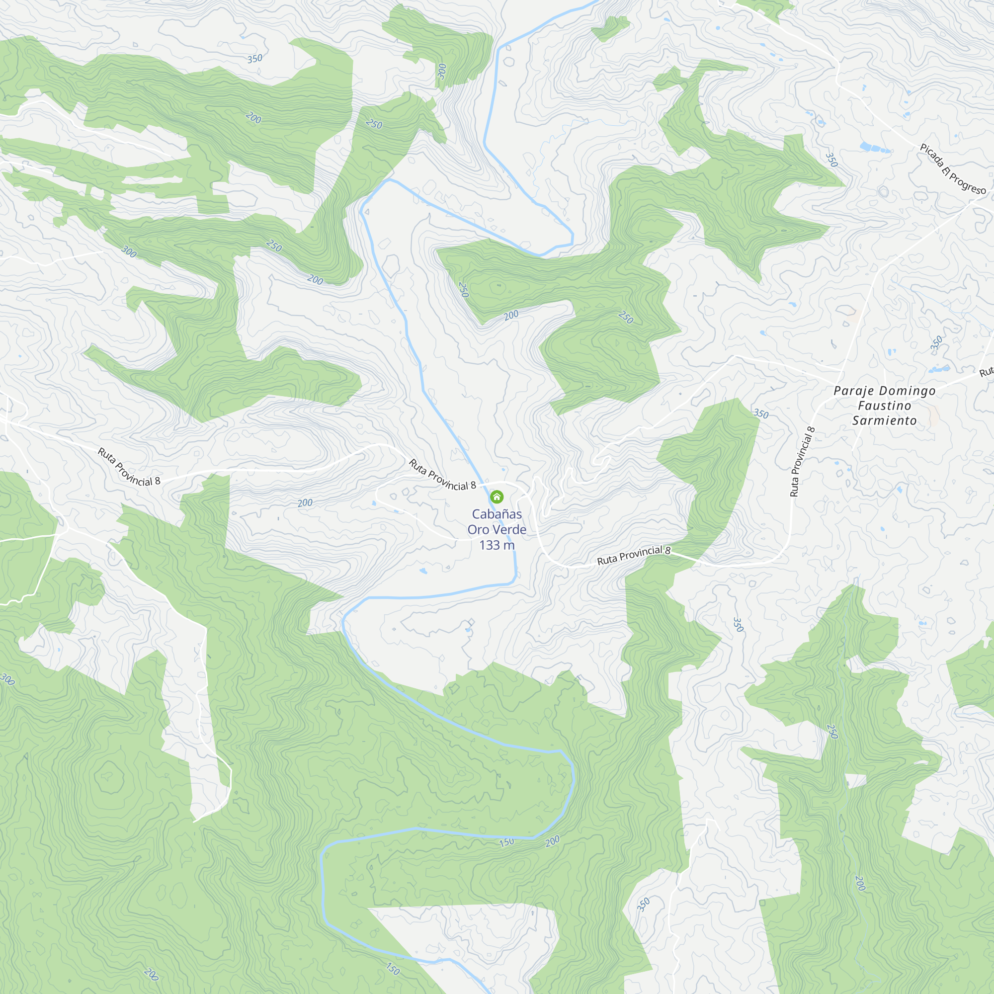 Cabañas Oro Verde map