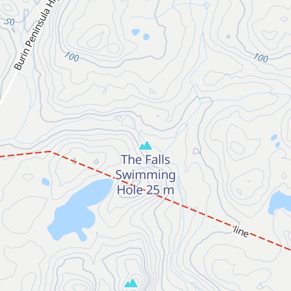 Map of The Falls Swimming Hole