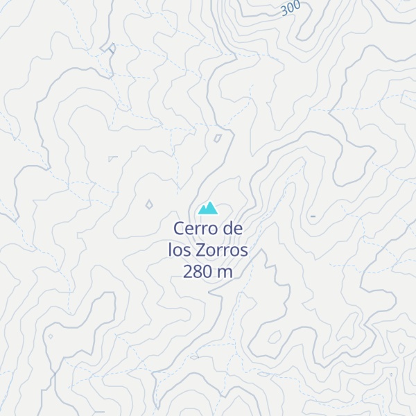 Map of Cerro de los Zorros
