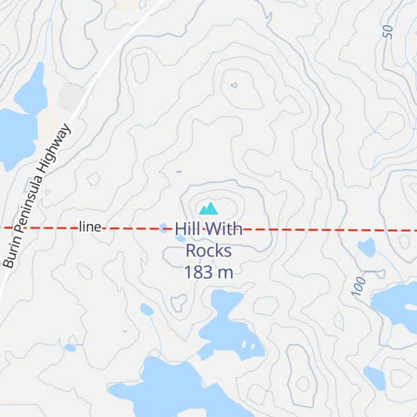 Map of Hill With Rocks