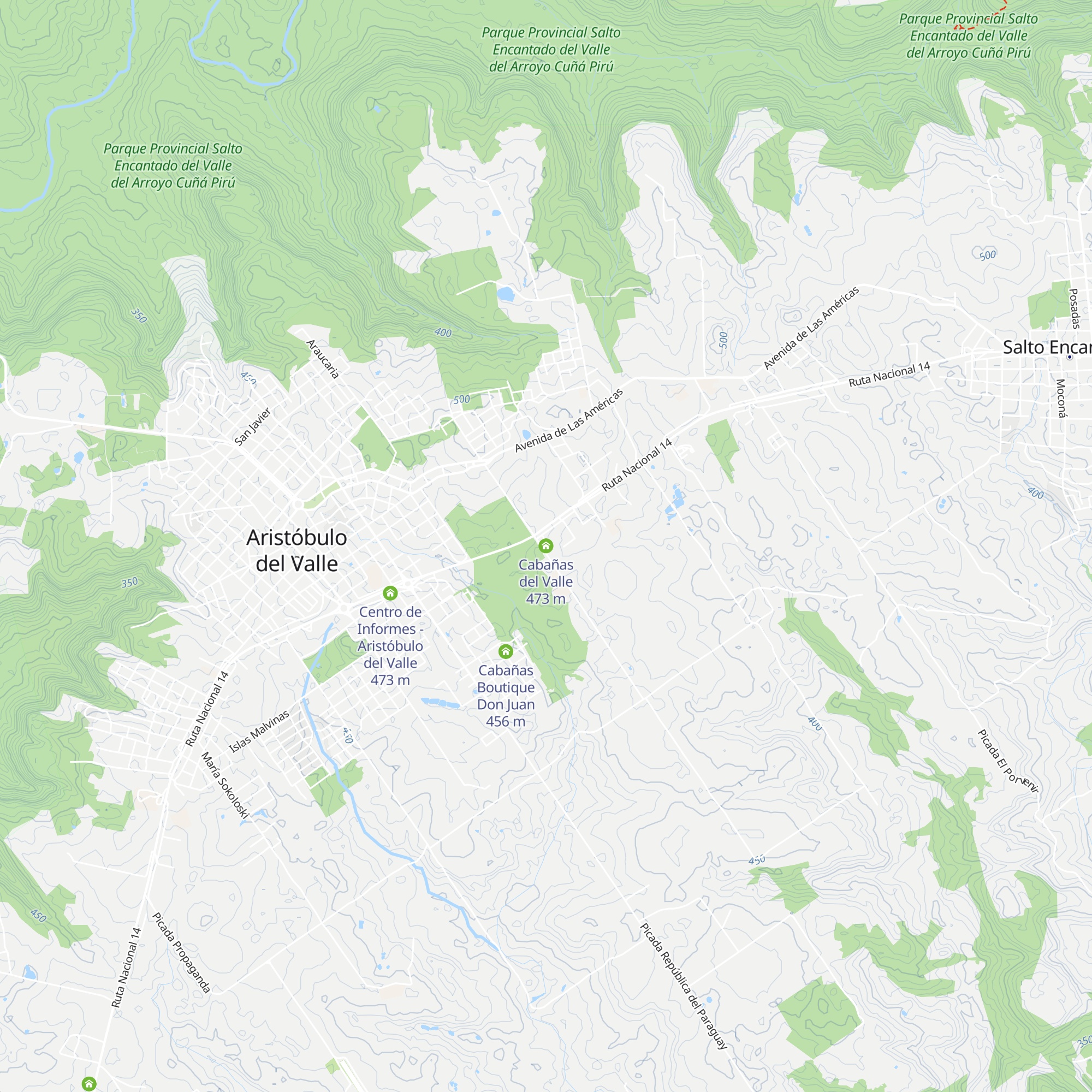 Cabañas del Valle map