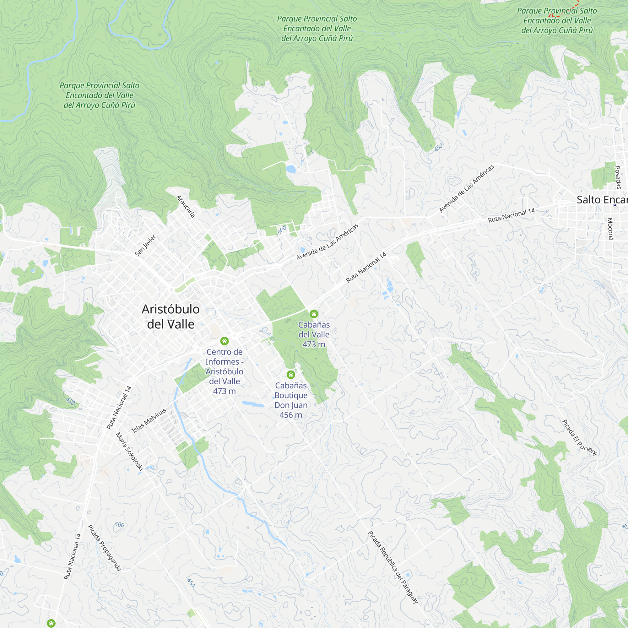 Cabañas del Valle map