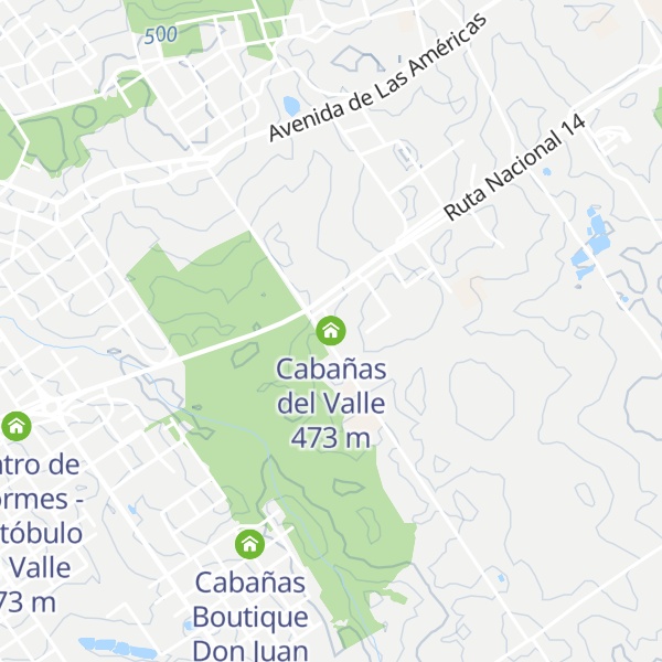 Map of Cabañas del Valle