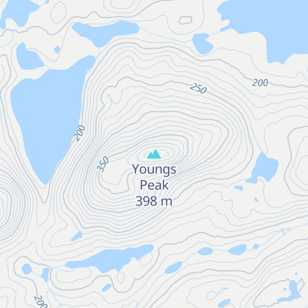 Map of Youngs Peak