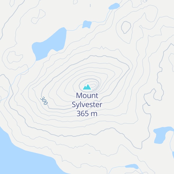Map of Mount Sylvester
