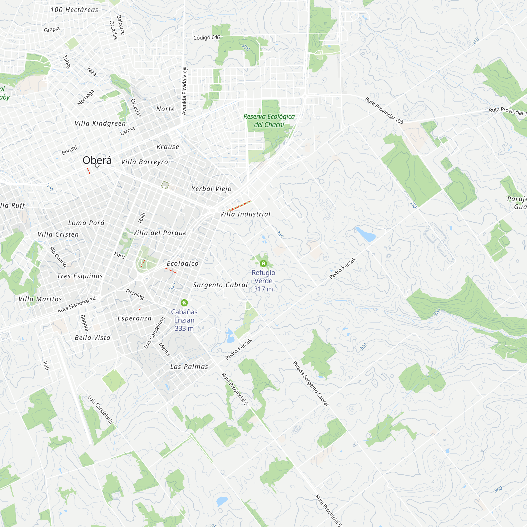 Refugio Verde map