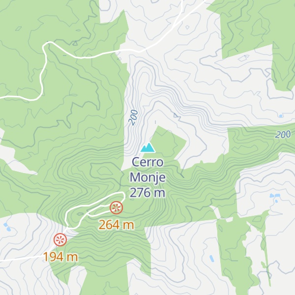 Map of Cerro Monje