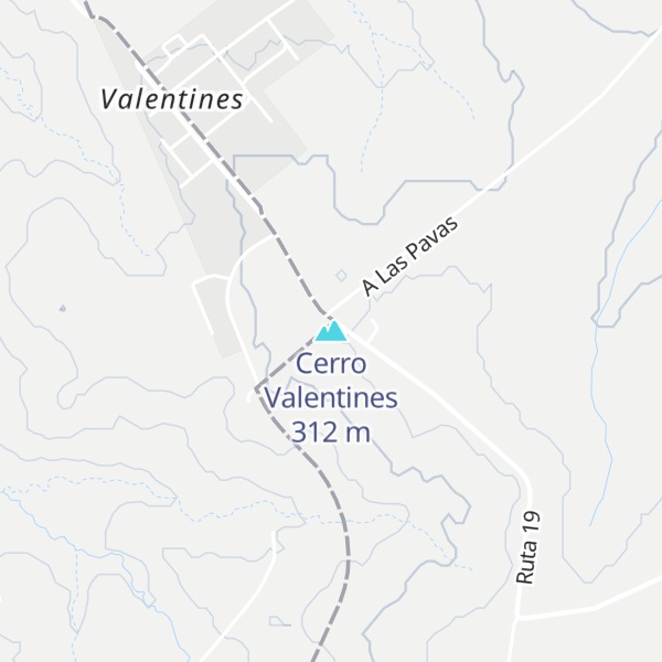 Map of Cerro Valentines