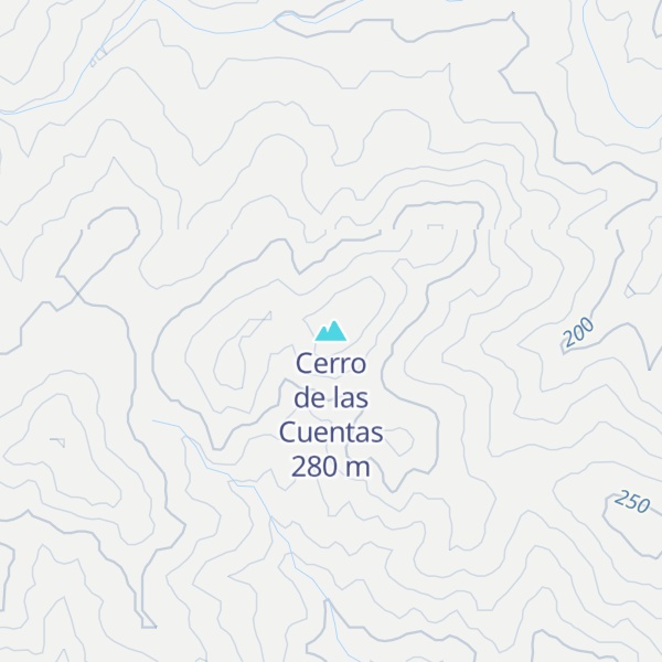 Map of Cerro de las Cuentas