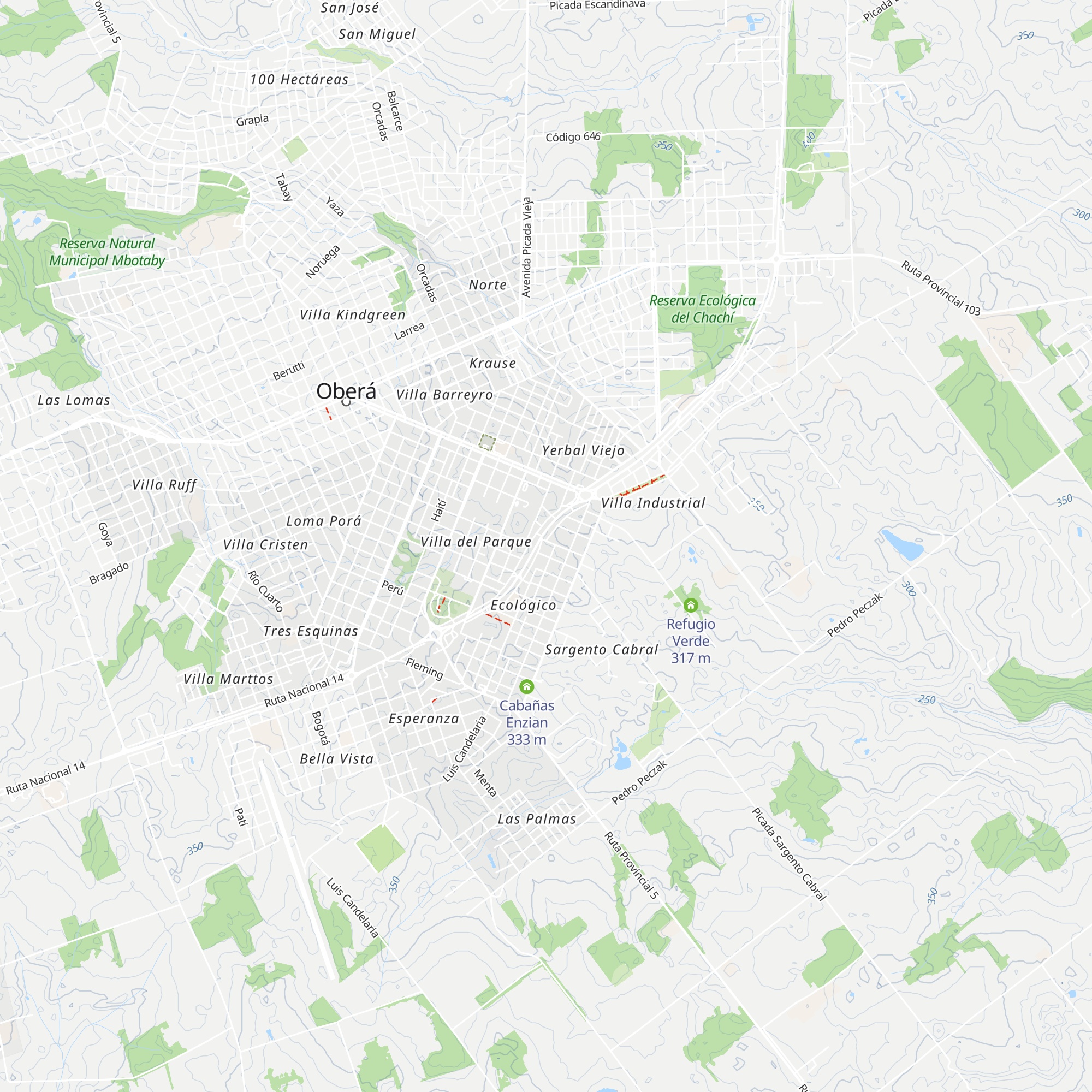 Cabañas Los Cedros map