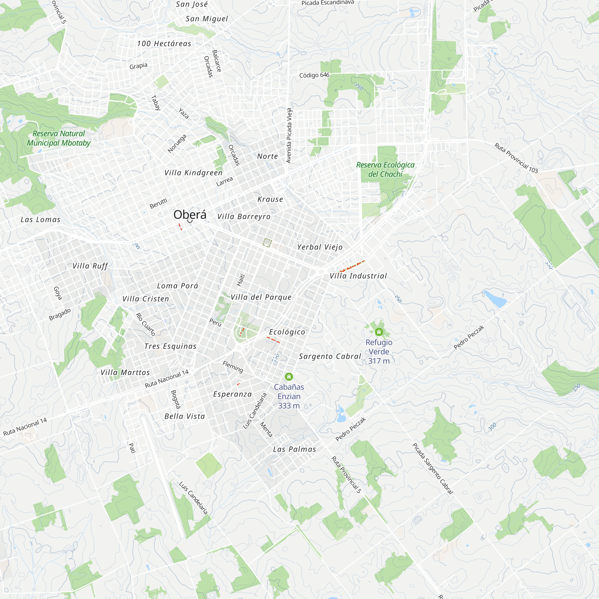 Cabañas Los Cedros map