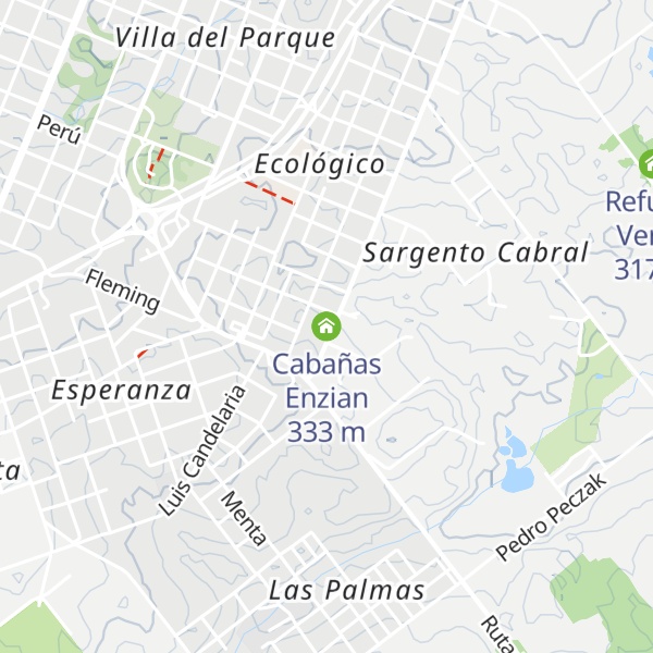 Map of Cabañas Enzian
