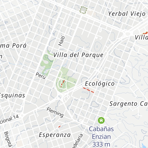 Map of Cabañas del Parque