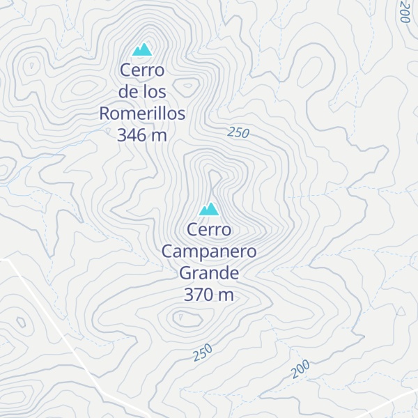 Map of Cerro Campanero Grande