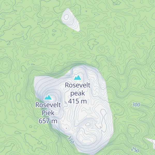 Map of Rosevelt peak