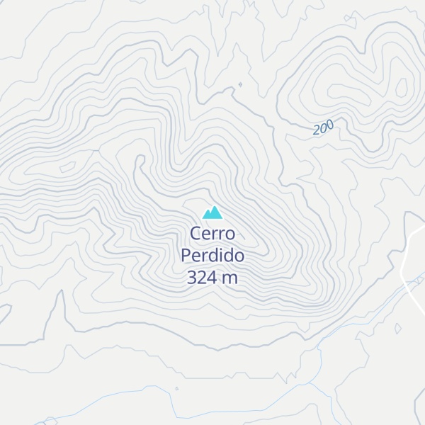 Map of Cerro Perdido