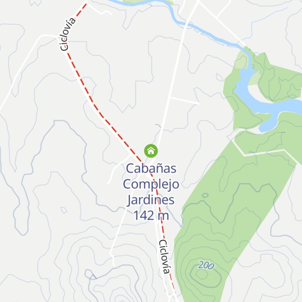 Map of Cabañas Complejo Jardines